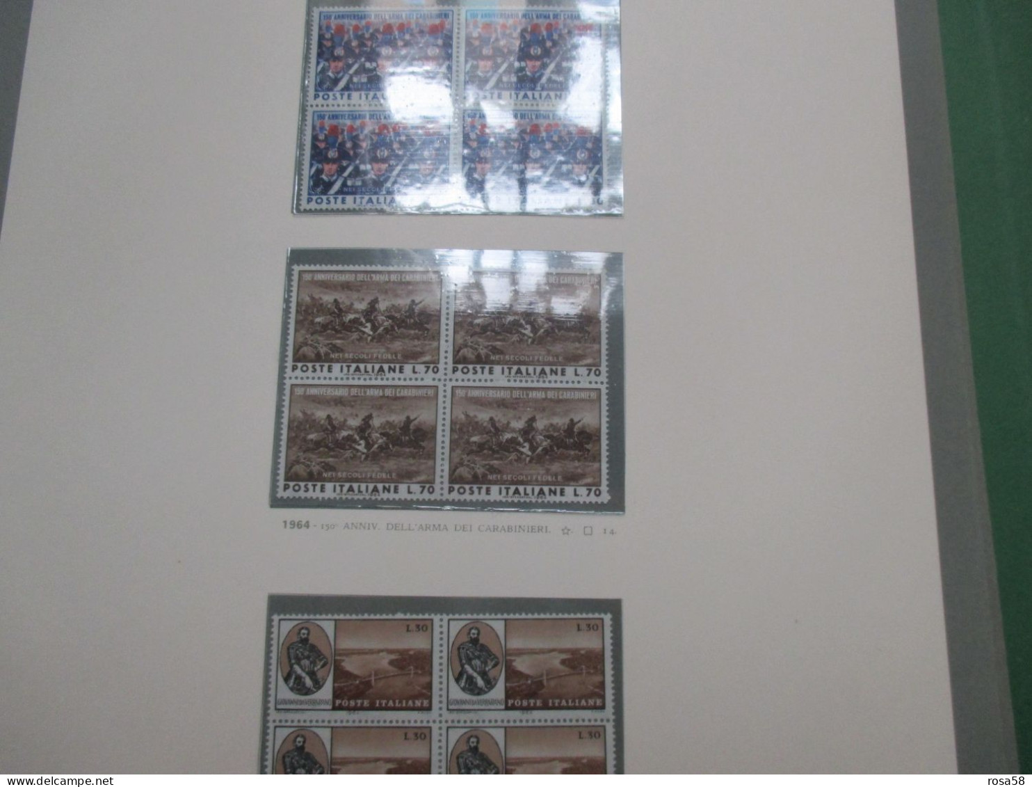 1964  N.2 Serie Differenti In QUARTINA 12 Francobolli: 150 Anniversario CARABINIERI G.da Verrazzano - 1946-60: Mint/hinged