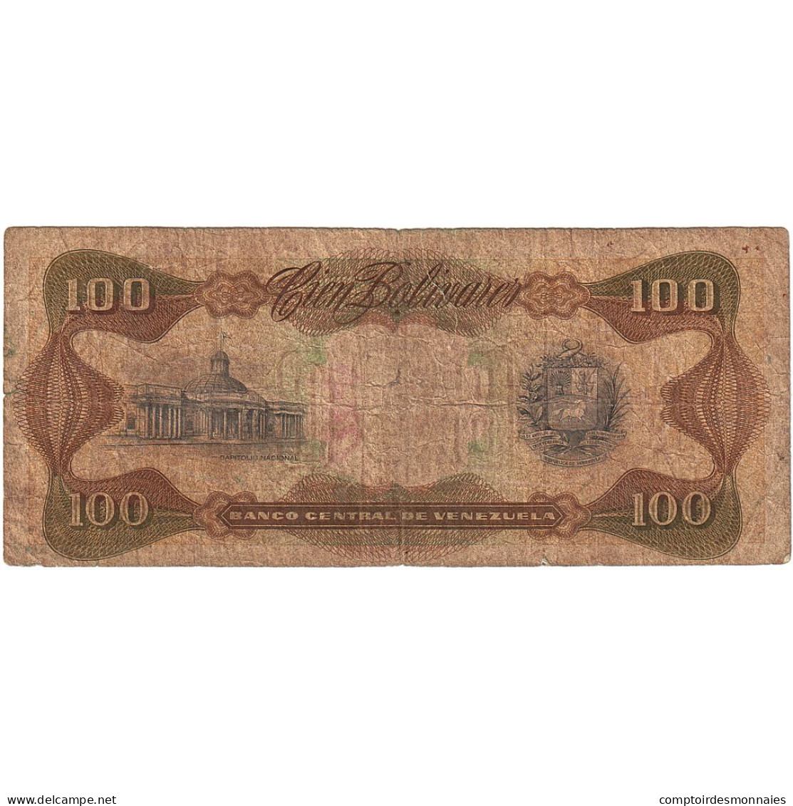 Billet, Venezuela, 100 Bolivares, 1992, 1992-12-08, KM:66e, B - Venezuela