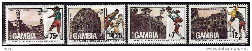 GAMBIE   N° 817/20   * *  ( Cote 12e )  Cup 1990  Football  Soccer  Fussball - 1990 – Italien