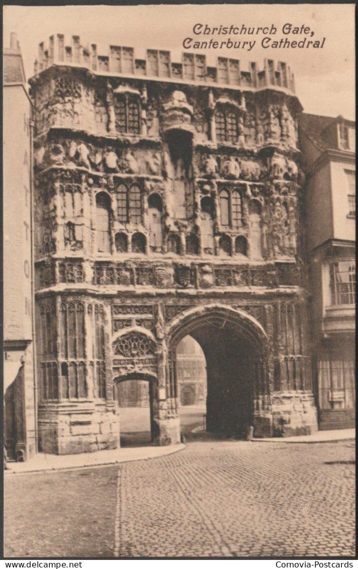 Christchurch Gate, Canterbury Cathedral, Kent, C.1910s - Valentine's Postcard - Canterbury