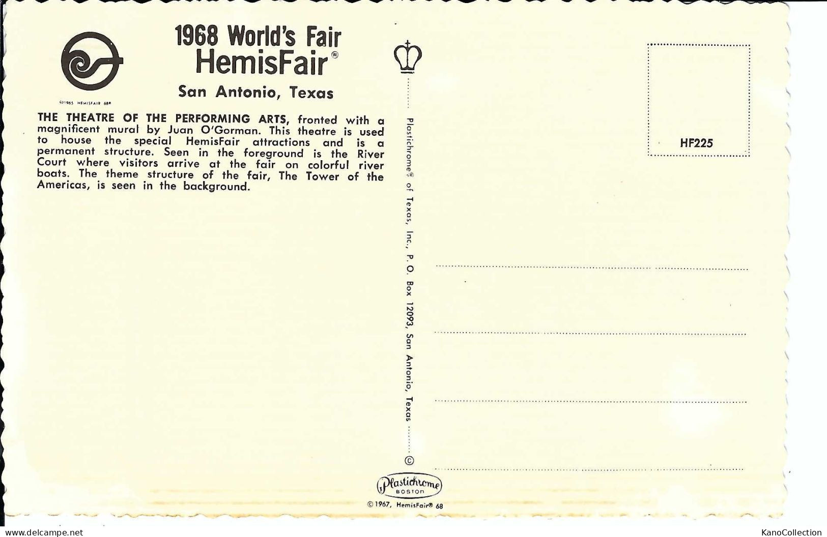 San Antonio, Texas, Theatre Of Performing Arts, 1968 World's Fair HemisFair, Nicht Gelaufen - San Antonio