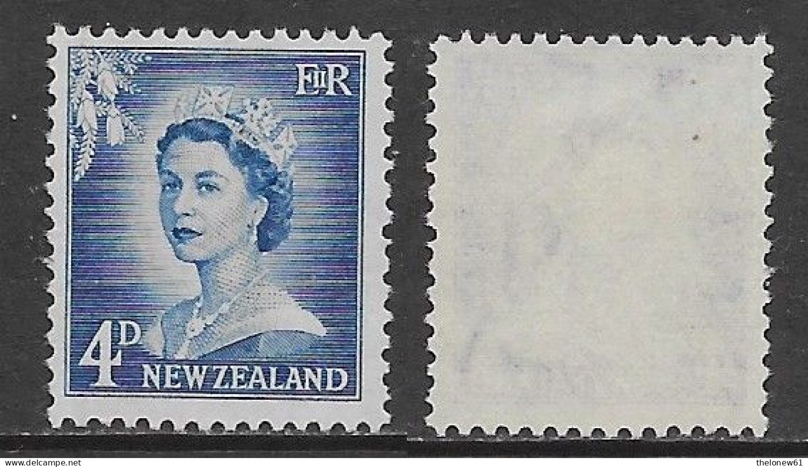 New Zealand 1955 Queen Elizabeth II Enlarged Numerals  Mi N.358 MNH ** - Ungebraucht