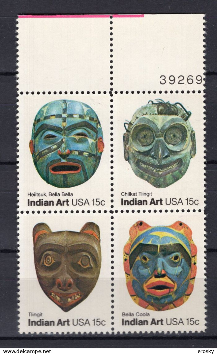 H1738 - ETATS UNIS UNITED STATES Yv N°1294/97 ** ART DES INDIENS - Unused Stamps