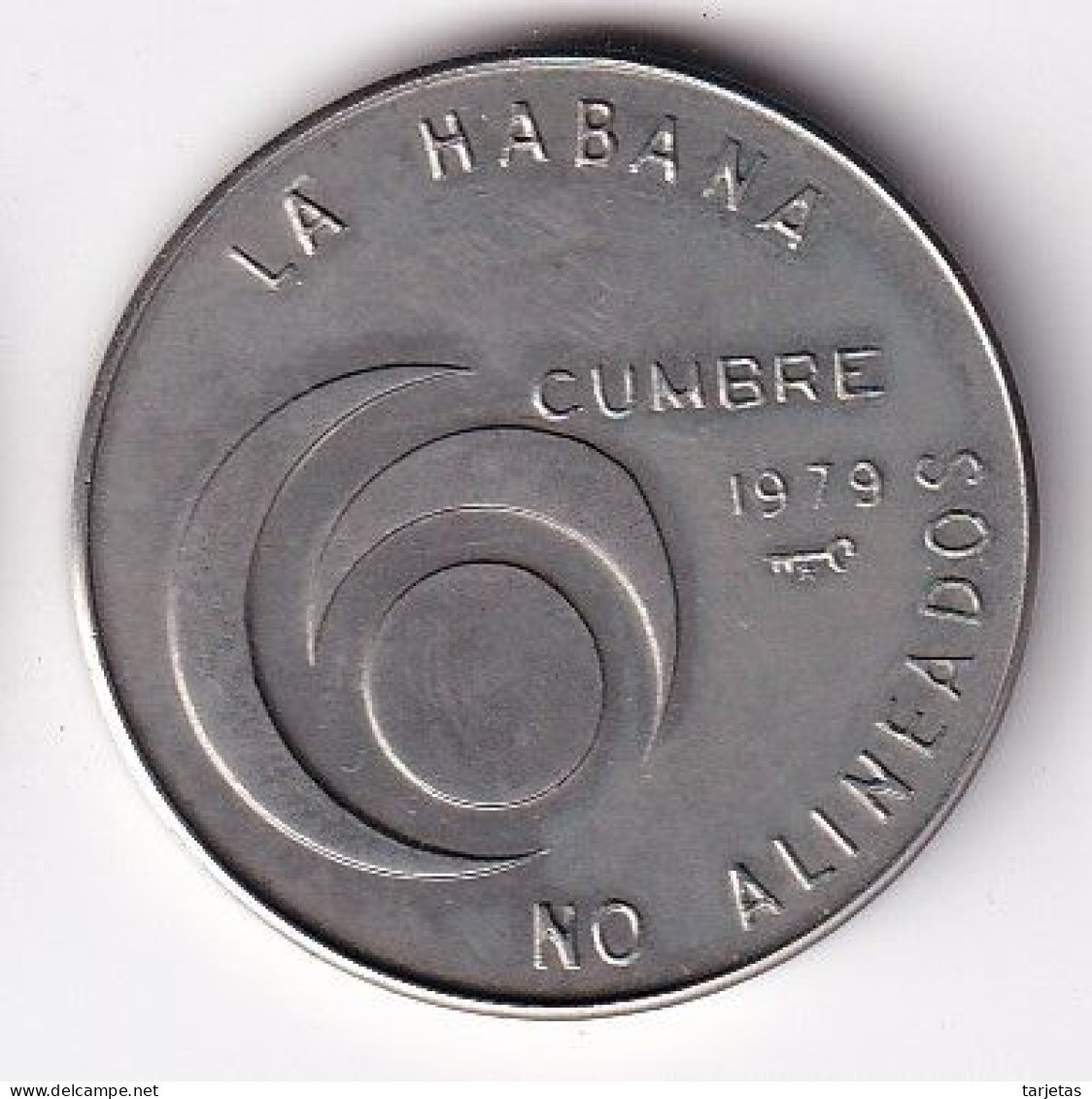 MONEDA DE CUBA DE 1 PESO DEL AÑO 1979 CUMBRE DE LA HABANA (COIN)  (NUEVA - UNC) - Kuba