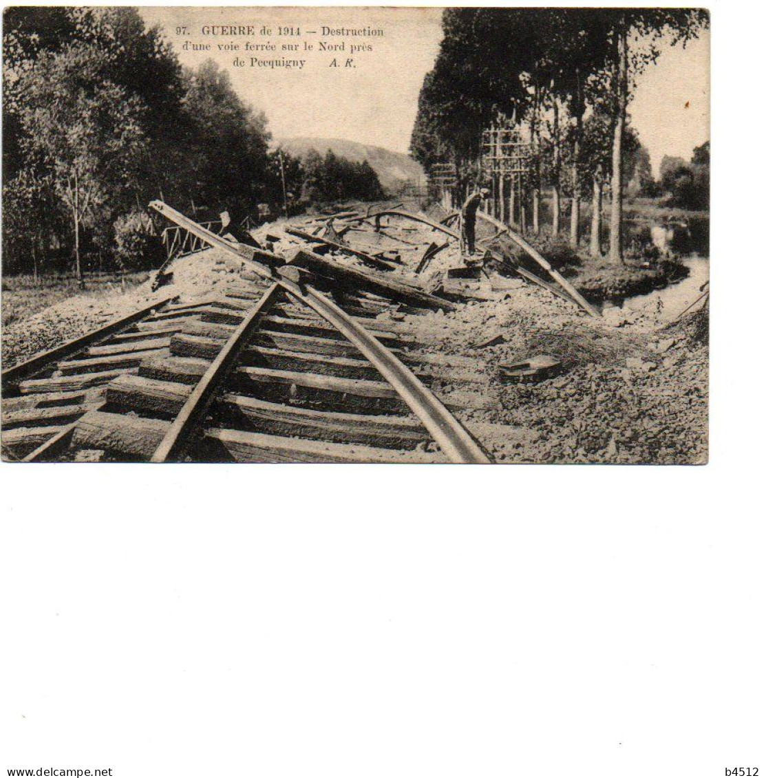 80 PICQUIGNY PECQUIGNY Destruction De La Voie Ferrée 1914 - Picquigny