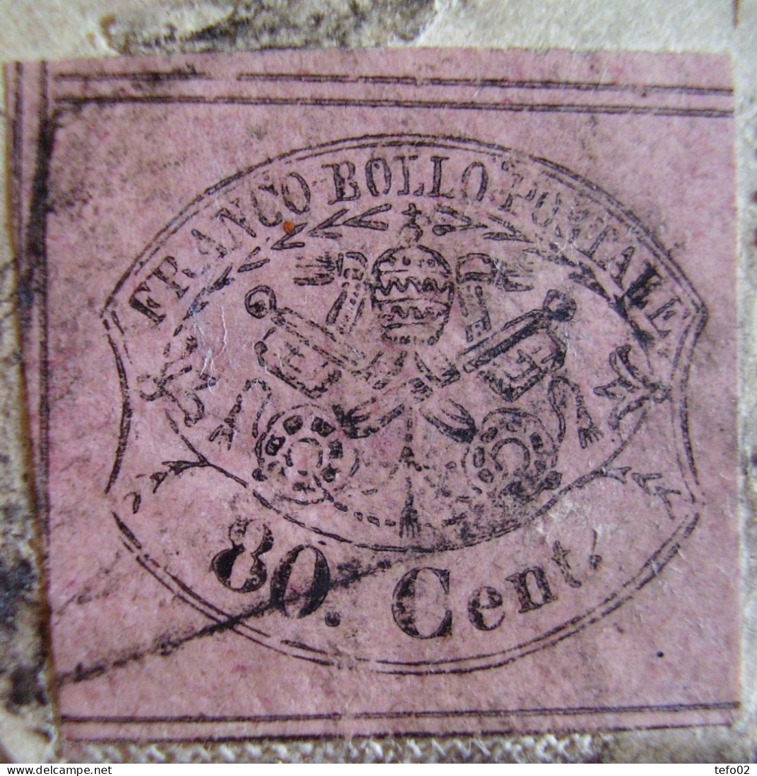 Pontificio. Storia postale. Raccomandata per la Prussia con affrancatura quadricolore mista