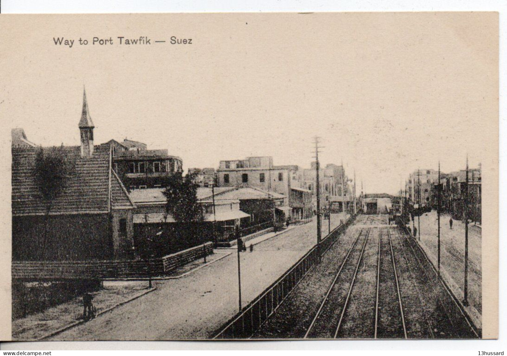 Carte Postale Ancienne Egypte - Suez. Way To Port Tawfik - Sues