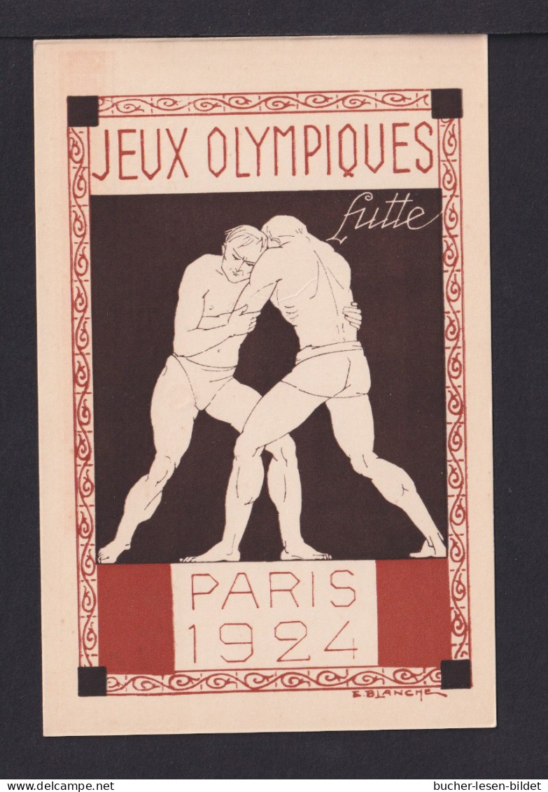 1924 - Olympiade Paris - 15 C. Privat Ganzsache "Ringkampf" - Ungebraucht - Verano 1924: Paris