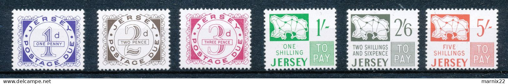 JERSEY 1969-1975 - POSTAGE DUE STAMPS 1 - 20 MNH - 2 COMPLETE SETS INCL. NEW VALUES - Jersey