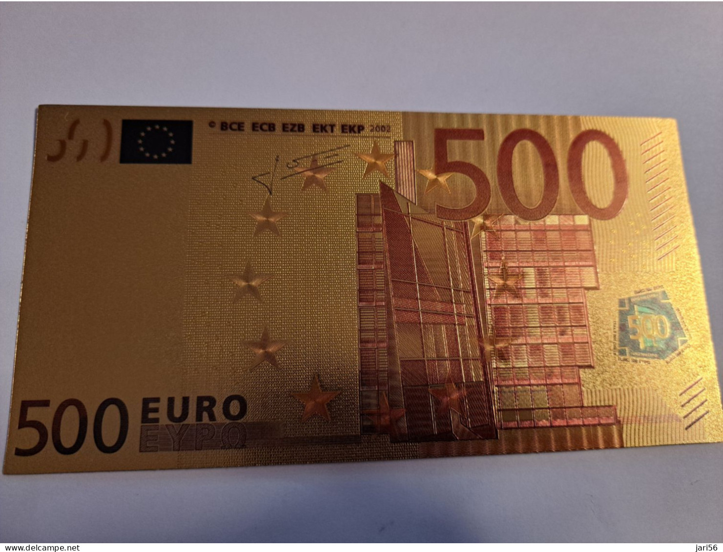 BANKNOTE / GOLDFOIL BILJET/  EUROPA/ EURO 500 / SOUVENIR BILJET / UNC ** Goldfoil 024 ** - Other & Unclassified