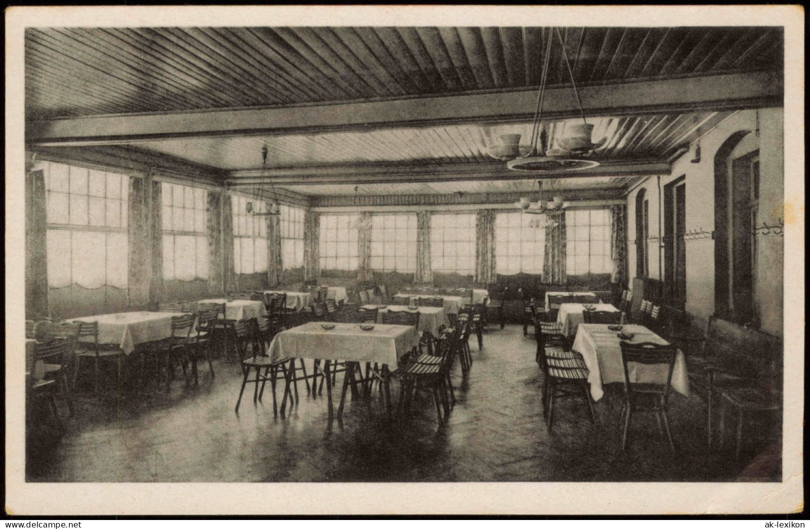 Ansichtskarte Jonsdorf Hotel Gondelfahrt - Speisesaal 1955 - Jonsdorf