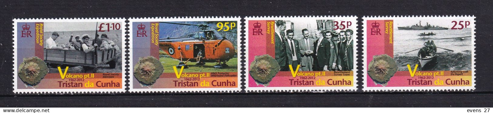 TRISTAN DA CUNHA-2012-VOLCANO-PT 2.-MNH. - Tristan Da Cunha