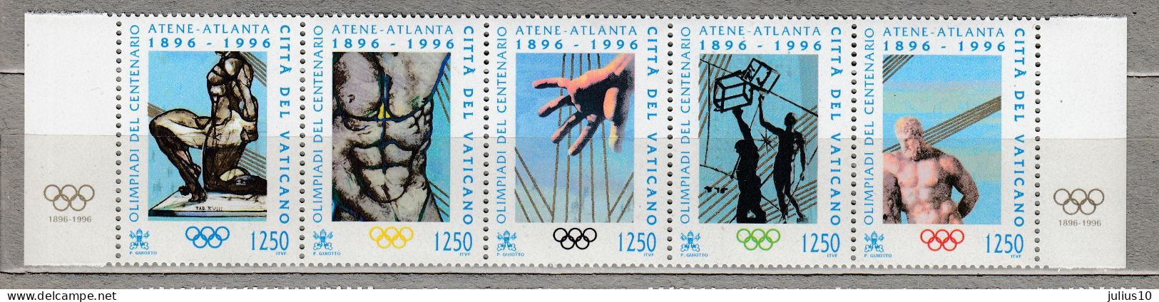 VATICAN 1996 Olympic Games MNH(**) Mi 1174-1178 #21920 - Zomer 1996: Atlanta