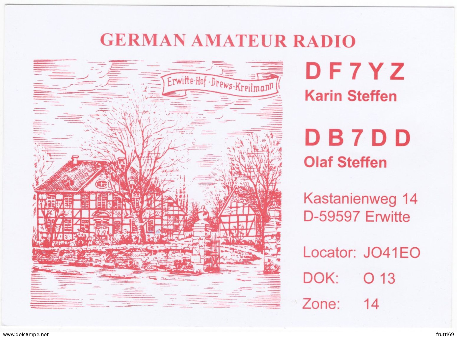 AK 208261 QSL - Germany - Erwitte - Radio