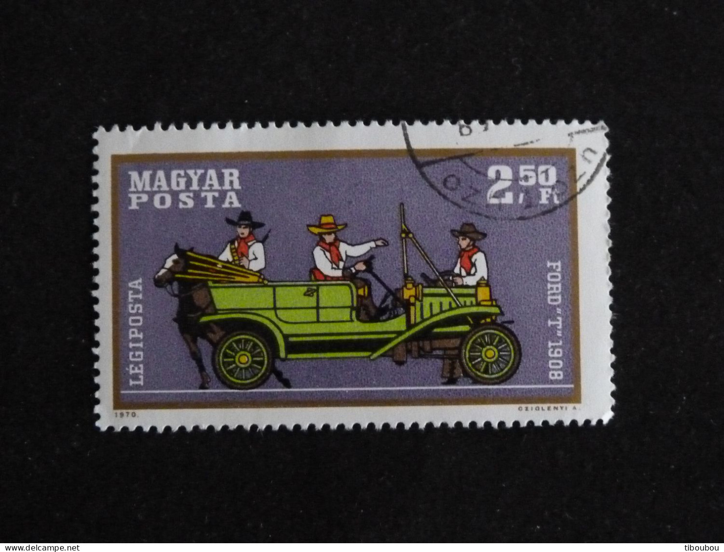 HONGRIE HUNGARY MAGYAR YT PA 322 OBLITERE - AUTOMOBILE ANCIENNE FORD T 1908 - Usati