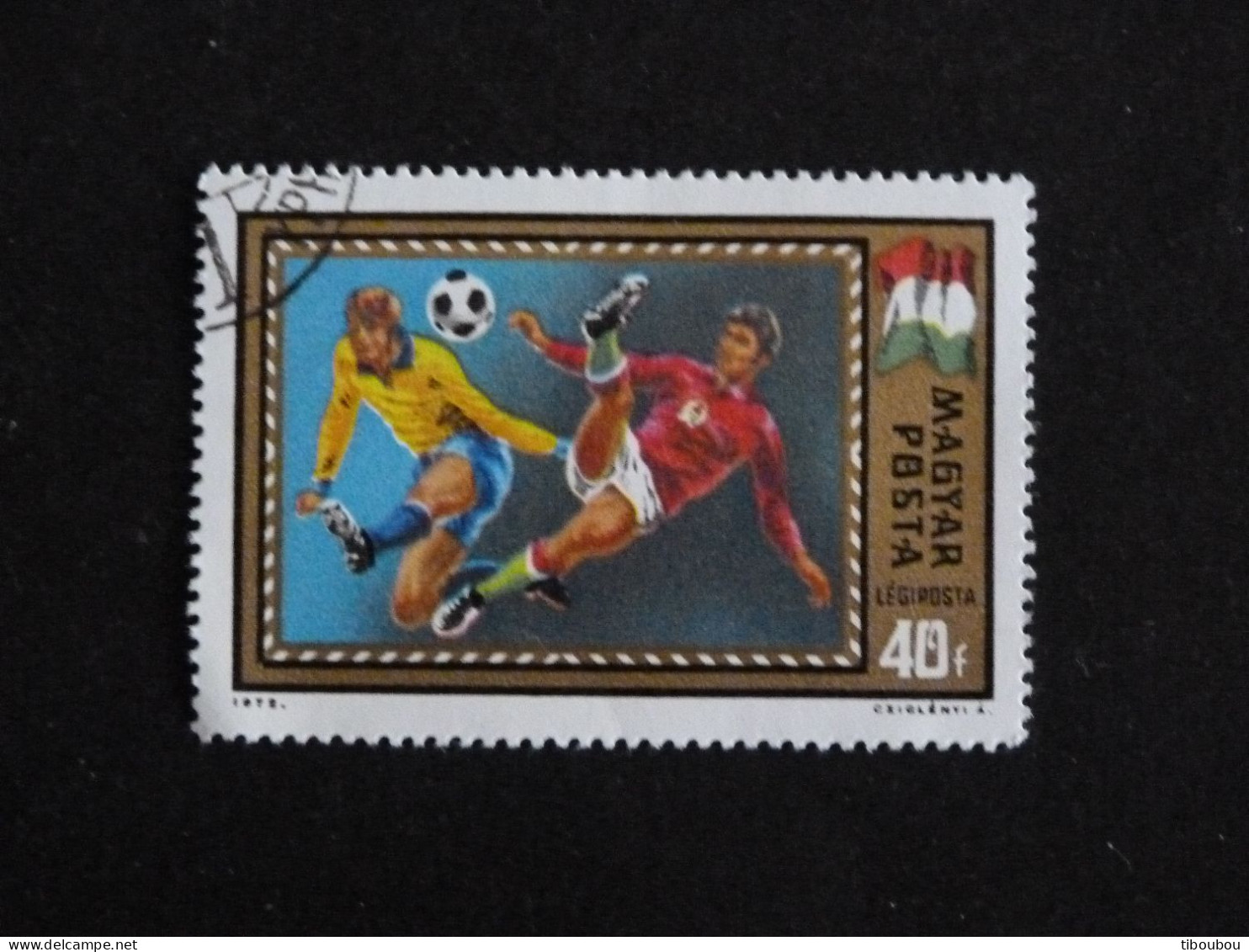 HONGRIE HUNGARY MAGYAR YT PA 345 OBLITERE - CHAMPIONNAT EUROPE DE FOOTBALL - Used Stamps