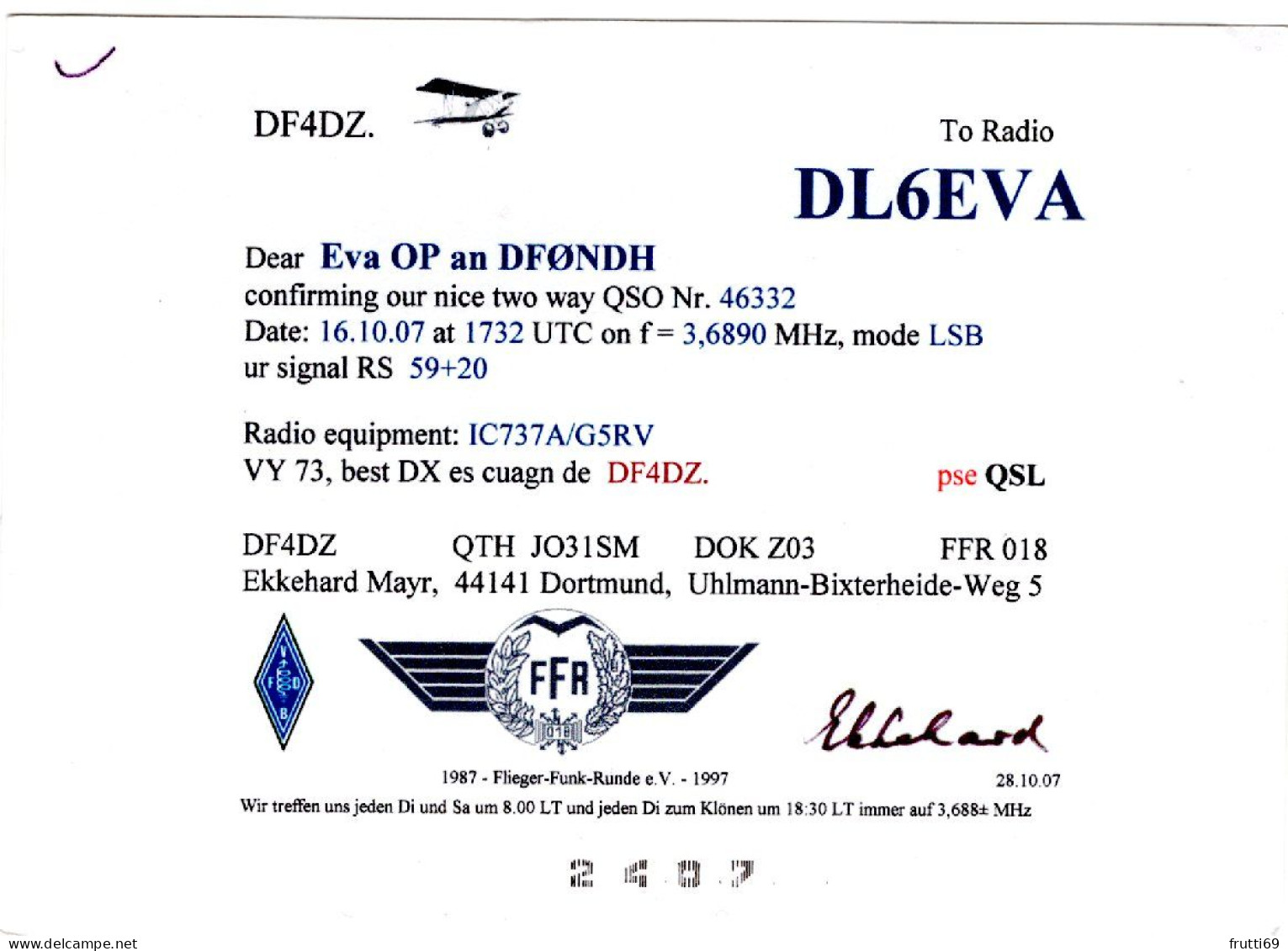 AK 208264 QSL - Germany - Radio Amateur