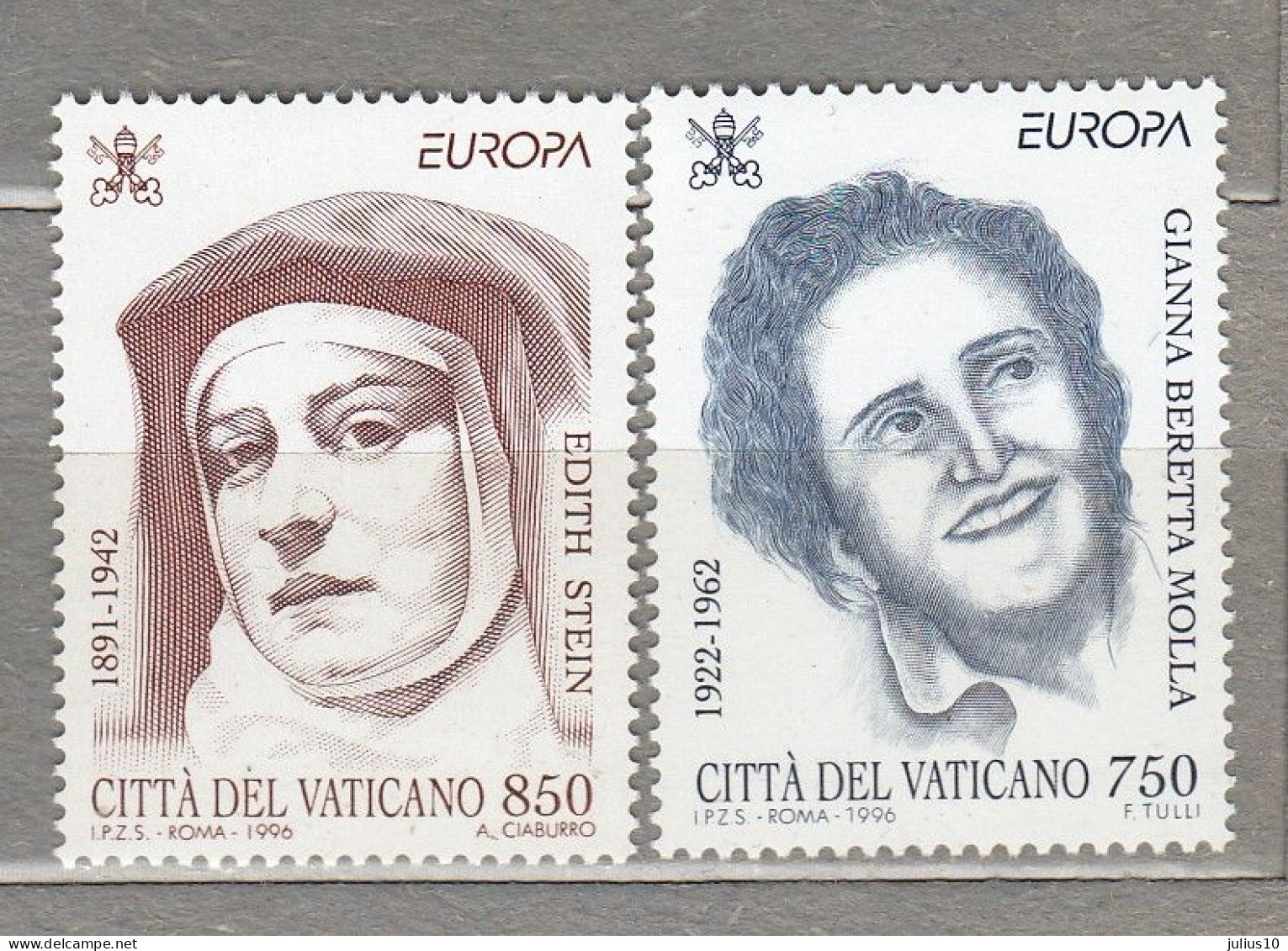 VATICAN 1996 Europa CEPT Famous Women MNH(**) Mi 1179-1180 #21923 - Famous Ladies