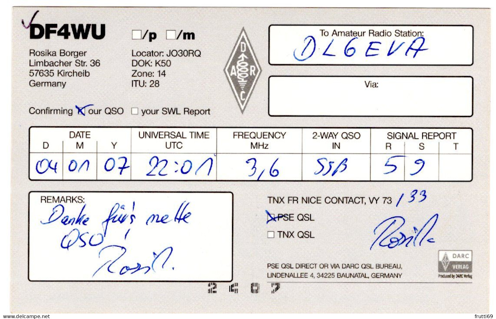 AK 208268 QSL - Germany - Kirchelb / Westerwald - Radio Amateur