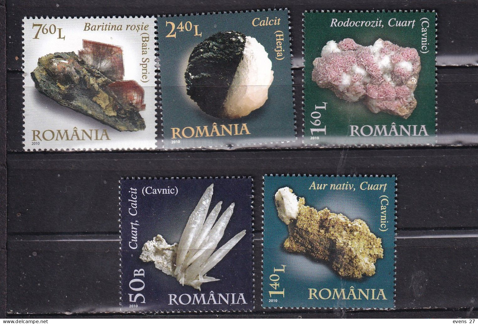 ROMANIA-2010-MINERALS-MNH. - Minerales