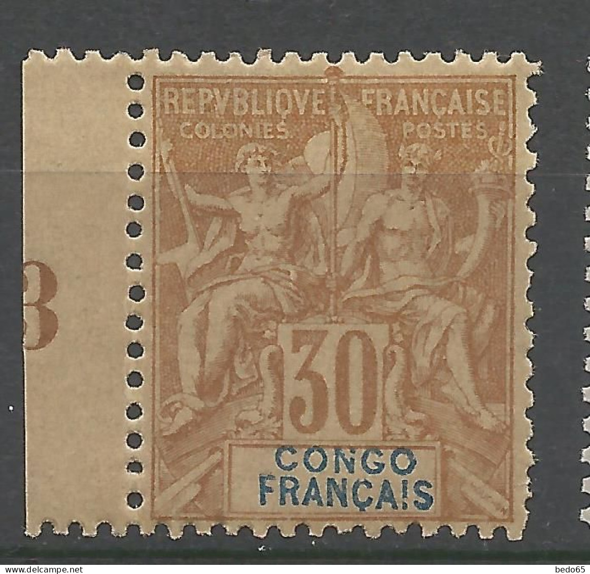 CONGO N° 20 Gom Coloniale NEUF**  SANS CHARNIERE / Hingeless / MNH - Neufs