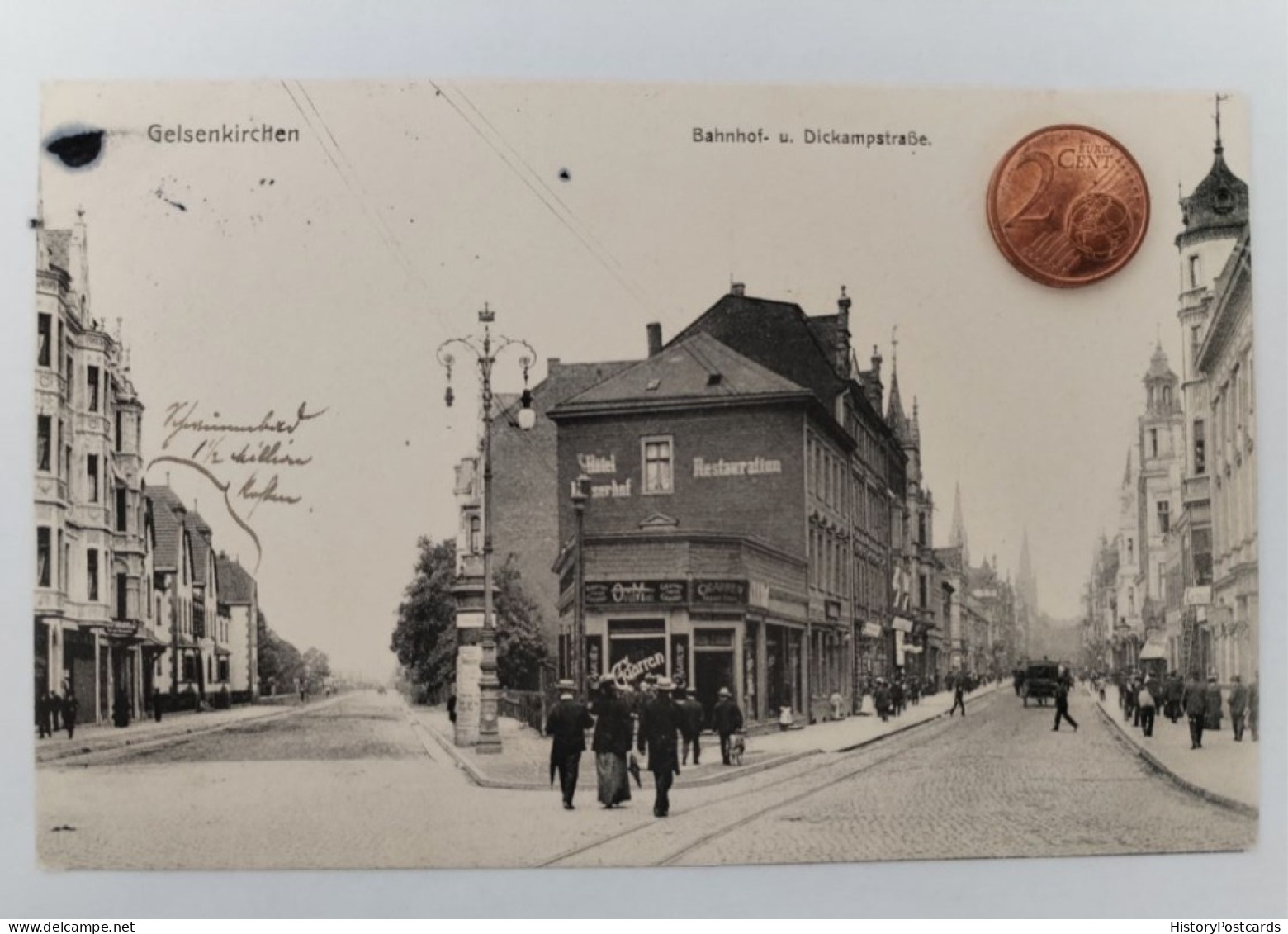 Gelsenkirchen, Bahnhof-u. Dickampstraße, Hotel Kaiserhof, 1905 - Gelsenkirchen