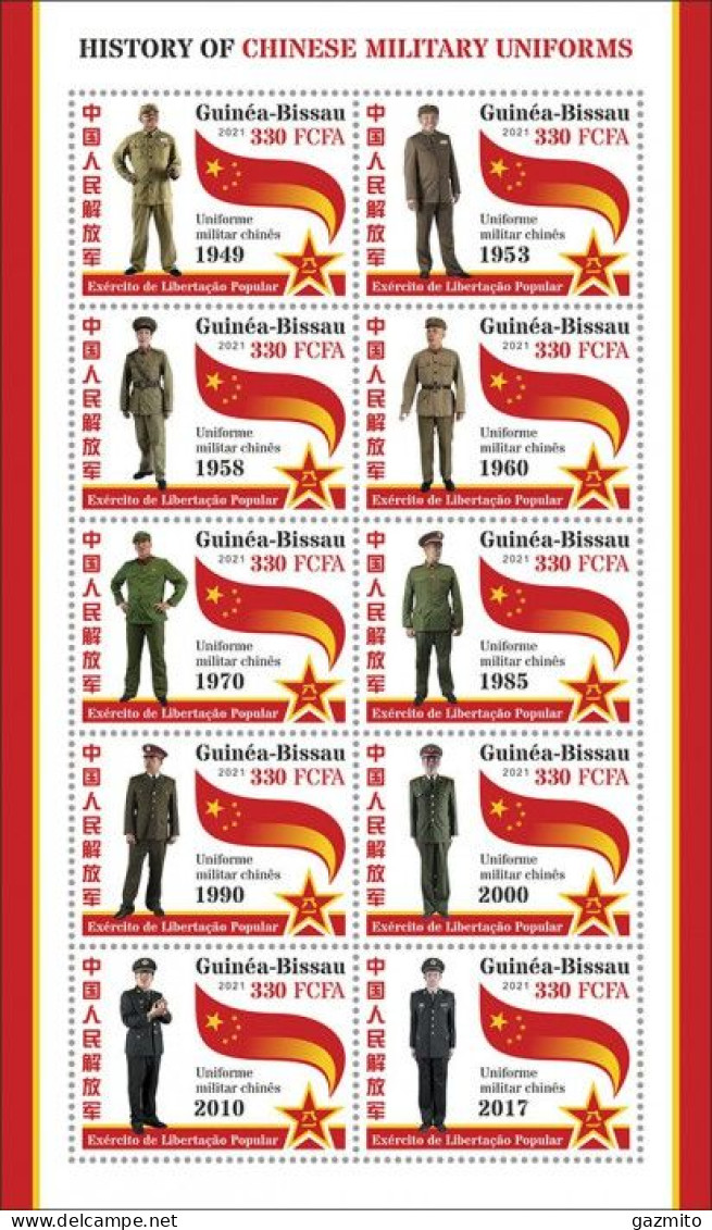 Guinea Bissau 2021, 100th Of The Communista Party, Uniform, BF - Timbres