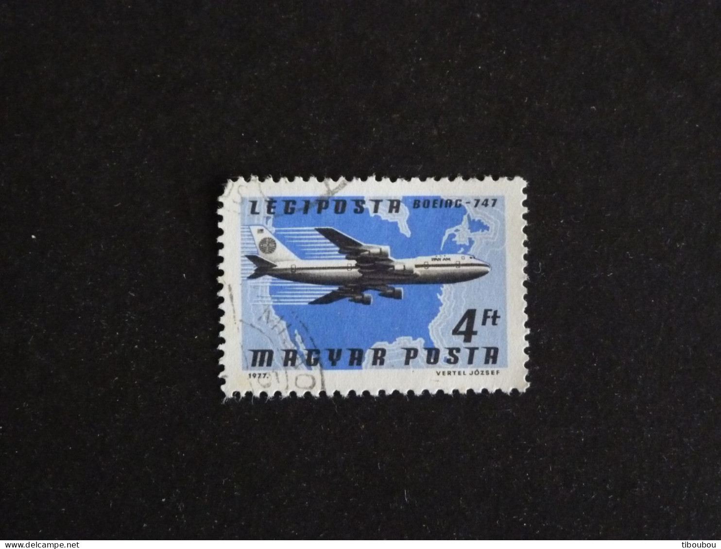 HONGRIE HUNGARY MAGYAR YT PA 396 OBLITERE - PLANE AVION COMMERCIAL / BOEING 747 PANAMA - Used Stamps