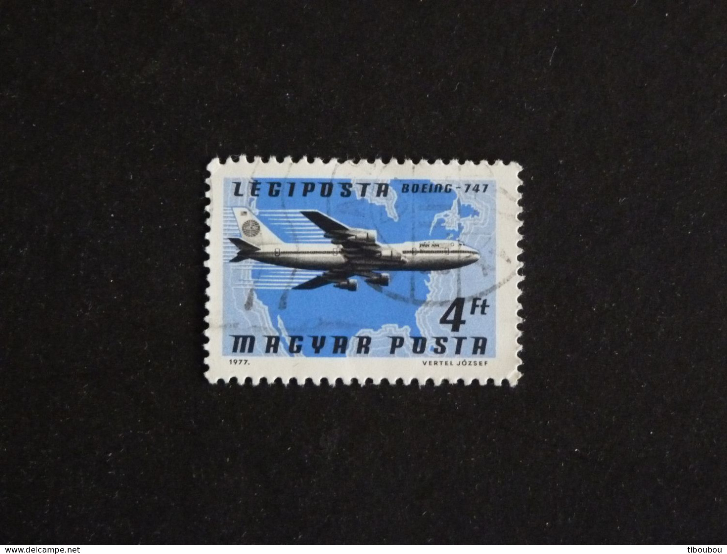 HONGRIE HUNGARY MAGYAR YT PA 396 OBLITERE - PLANE AVION COMMERCIAL / BOEING 747 PANAMA - Used Stamps