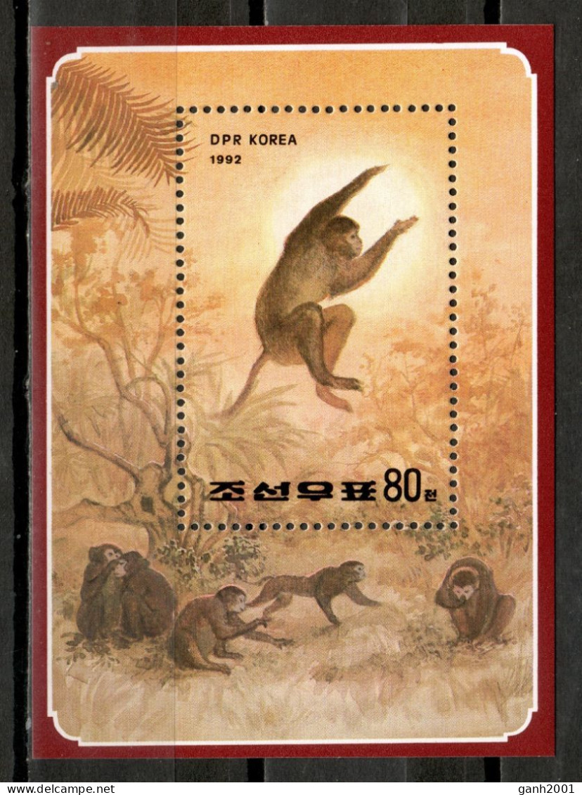 Korea North 1992 Corea / Fauna Mammals Monkeys MNH Mamíferos Monos Säugetiere / Mb26  7-33 - Affen