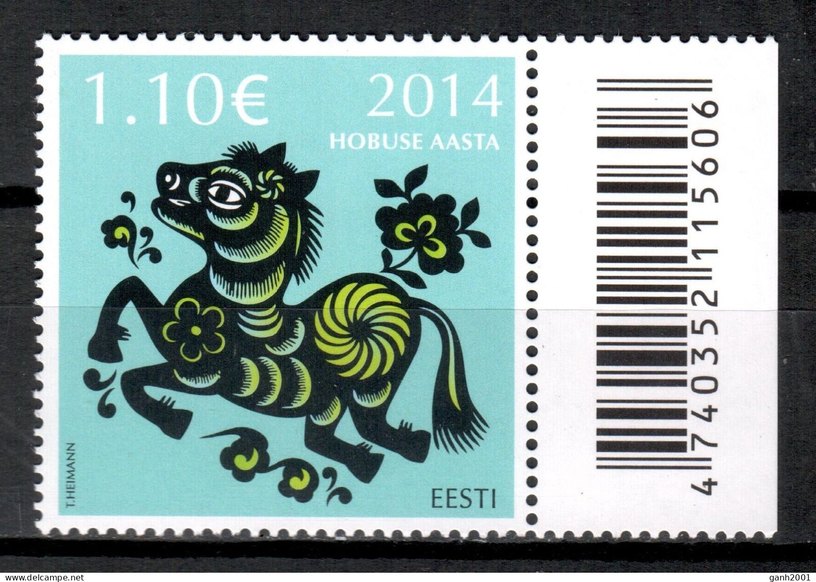 Estonia 2014 / Chinese Lunar Year Of The Horse MNH Año Chino Lunar Caballo / Ih65  7-33 - Chinese New Year