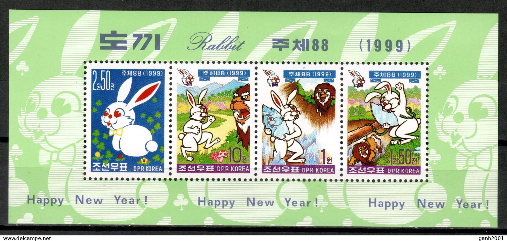 Korea North 1999 Corea / Year Of The Rabbit MNH Año Nuevo Del Conejo / Lw28  7-33 - Chinees Nieuwjaar