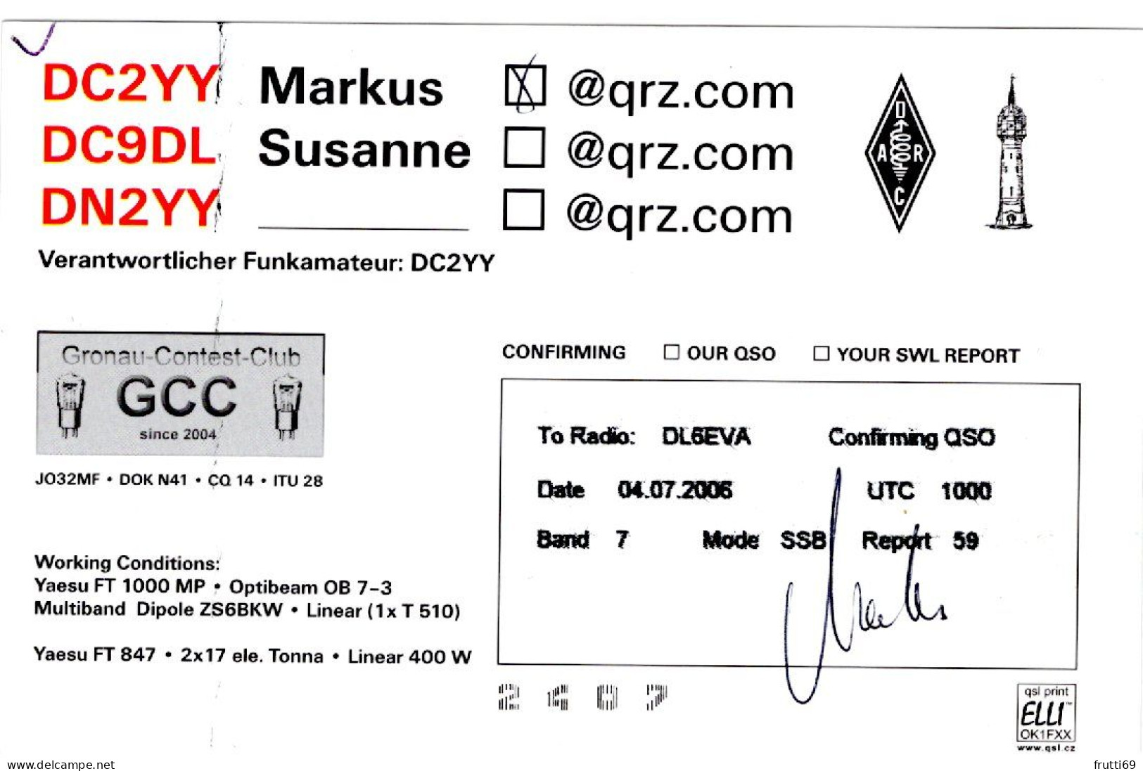 AK 208278 QSL - Germany - Gronau - Radio