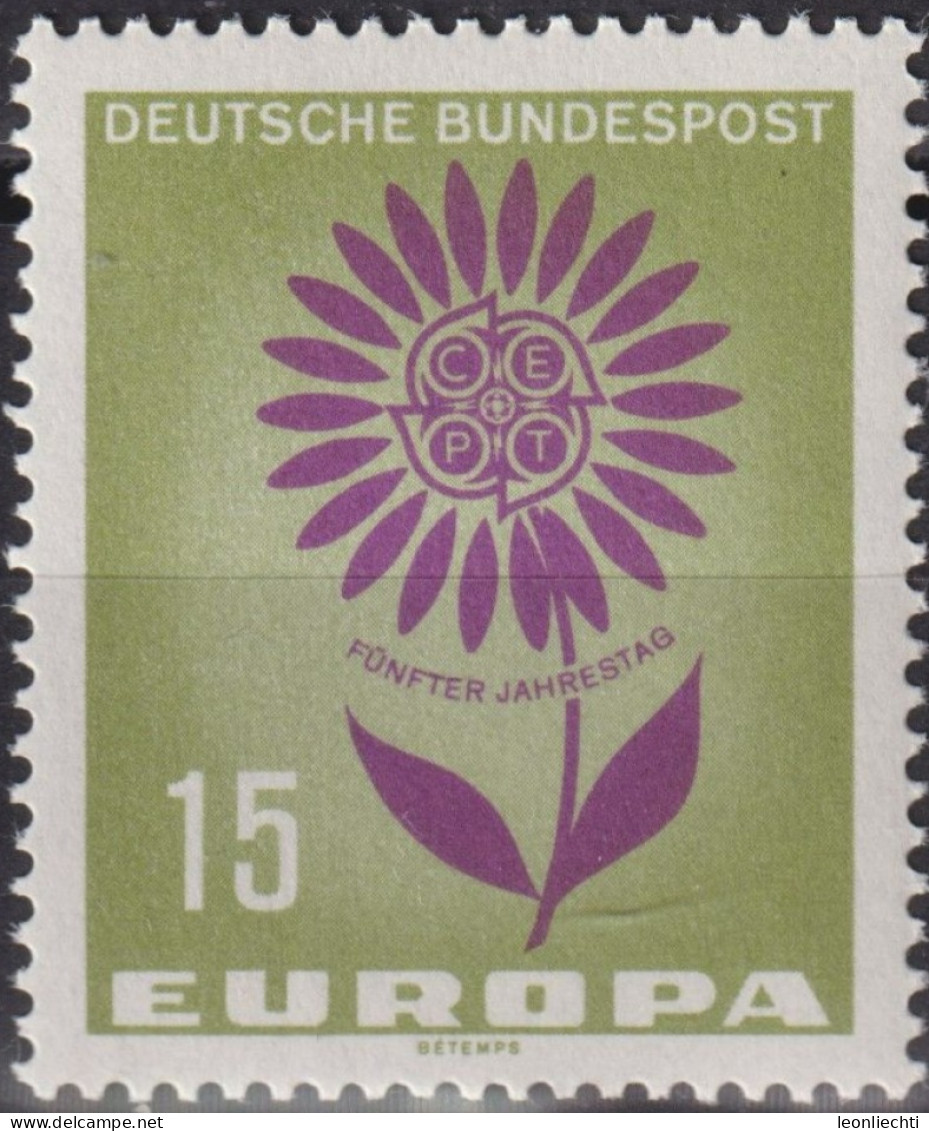 1964 Deutschland > BRD, ** Mi:DE 445, Sn:DE 897, Yt:DE 313, Europa (C.E.P.T.) 1964 - Blume - 1964