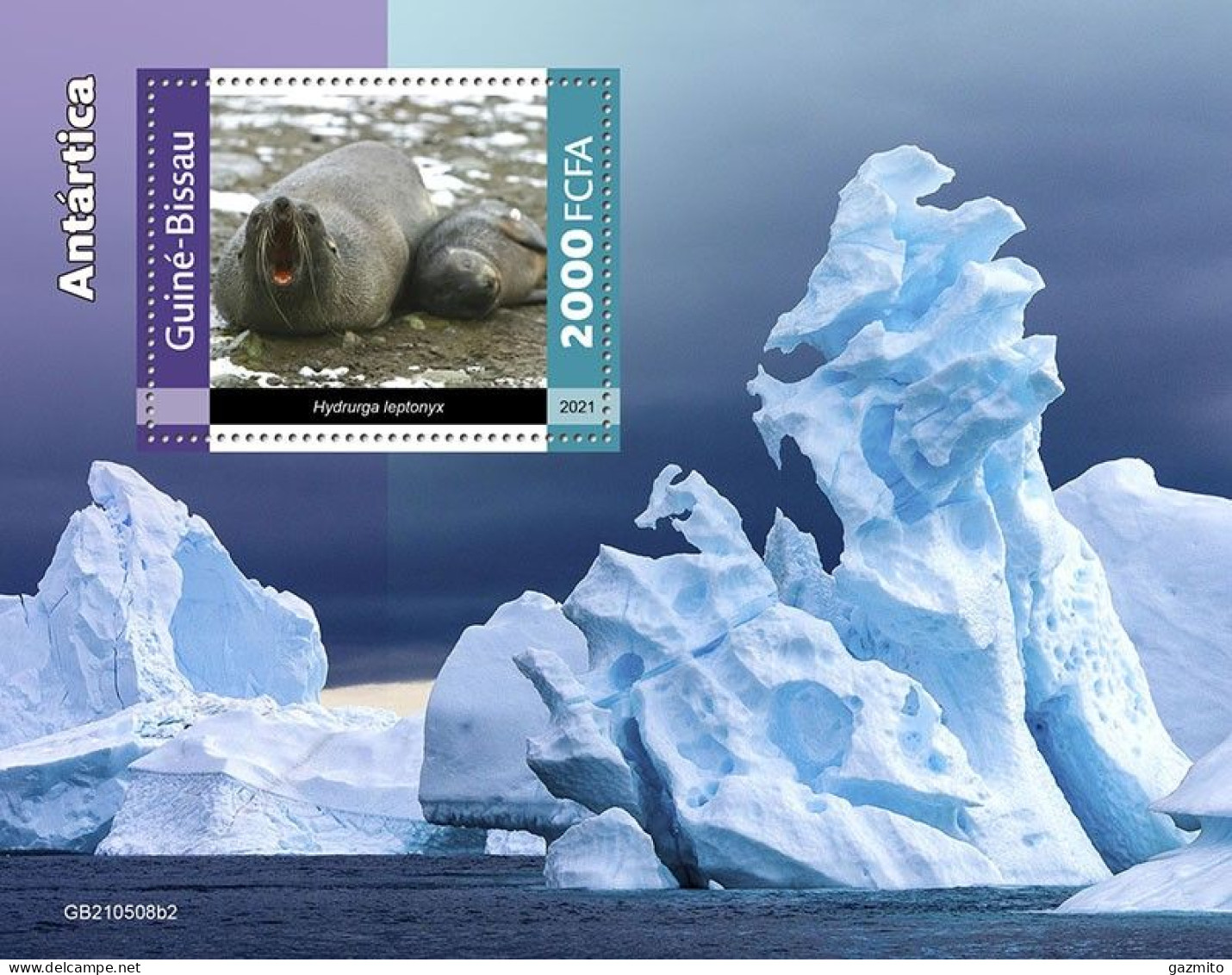 Guinea Bissau 2021, Animals Antartic, Seal, BF - Fauna Antartica