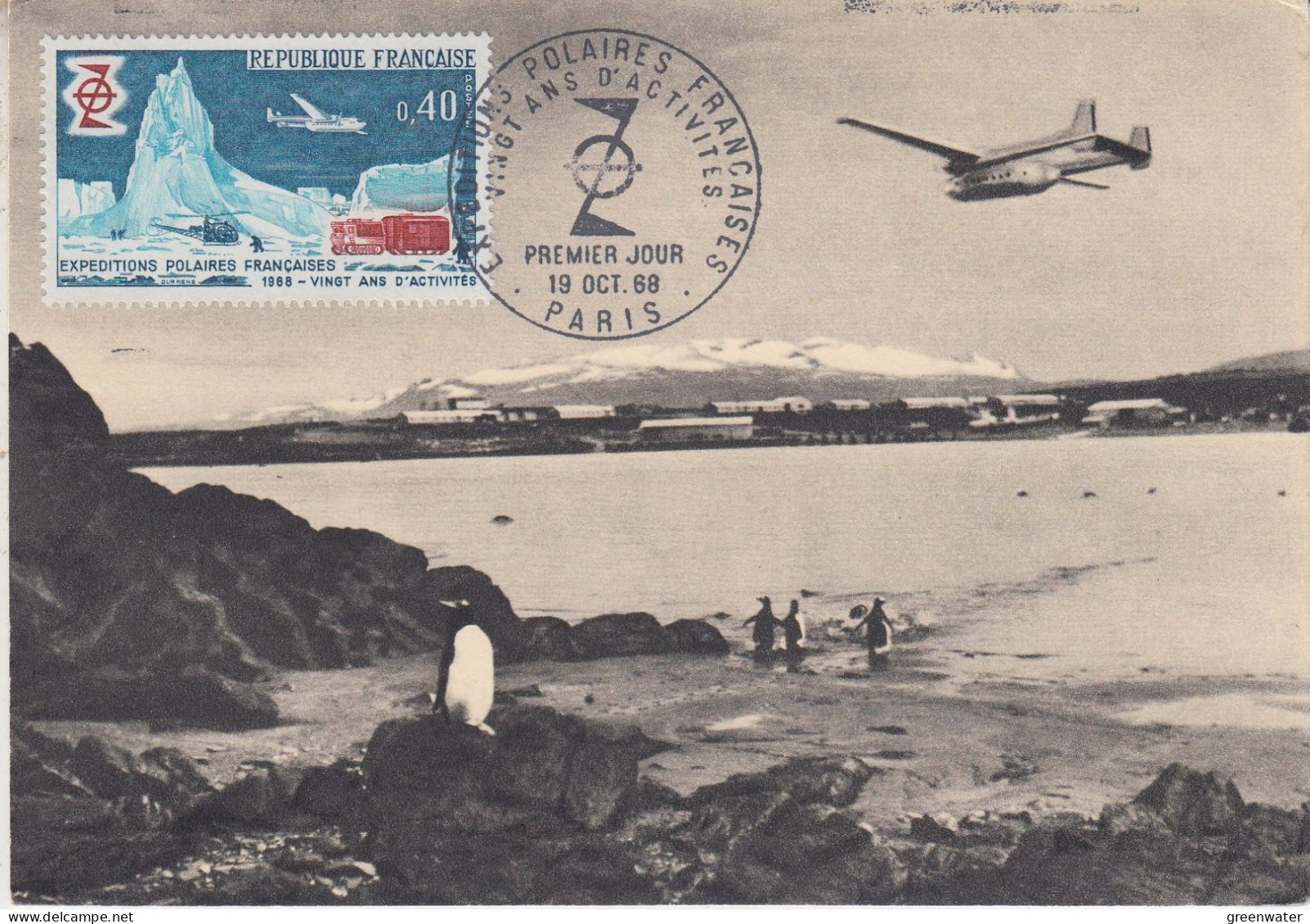 France Expeditions Polaires Francaises Maxicard 1969 (ZO192) - Antarctische Expedities