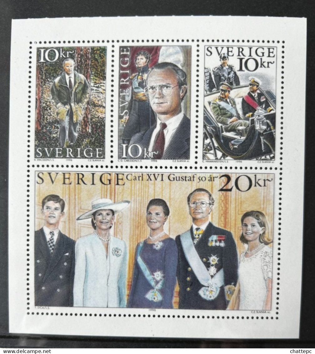 Sweden Royal Family - Unmounted Mint Stamps Sets In Perfect Condition - Sets E - Nuevos