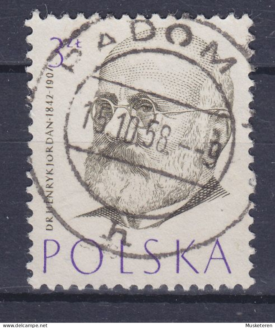 Poland 1957 Mi. 1014, 3 Zl. Henryk Jordan, Gynäkologe Deluxe RADOM Cancel !! - Used Stamps