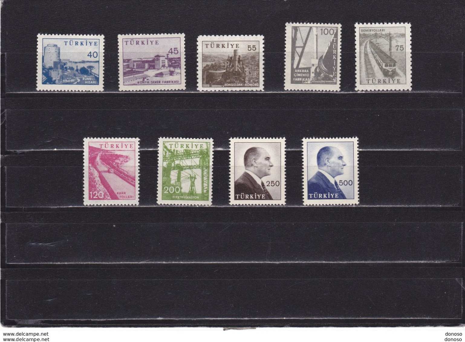 TURQUIE 1960 Série Courante Yvert 1436ABC, 1437A, 1438AB, 1439ABC NEUF** MNH Cote : 51,70 Euros - Ongebruikt