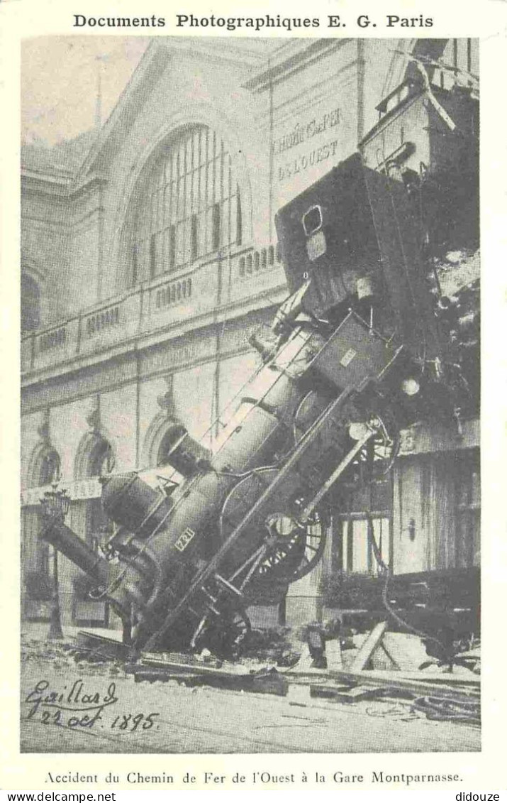 Reproduction CPA - 75 Paris - Accident Du Chemin De Fer De L'Ouest à La Gare Montparnasse - Images Du Temps Passé - 10 - - Unclassified