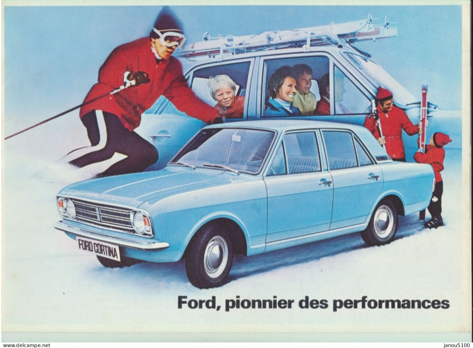 VIEUX PAPIERS   PUBLICITE  POUR  " FORD  CORTINA  "    DE      1962 à  1982. - Pubblicitari