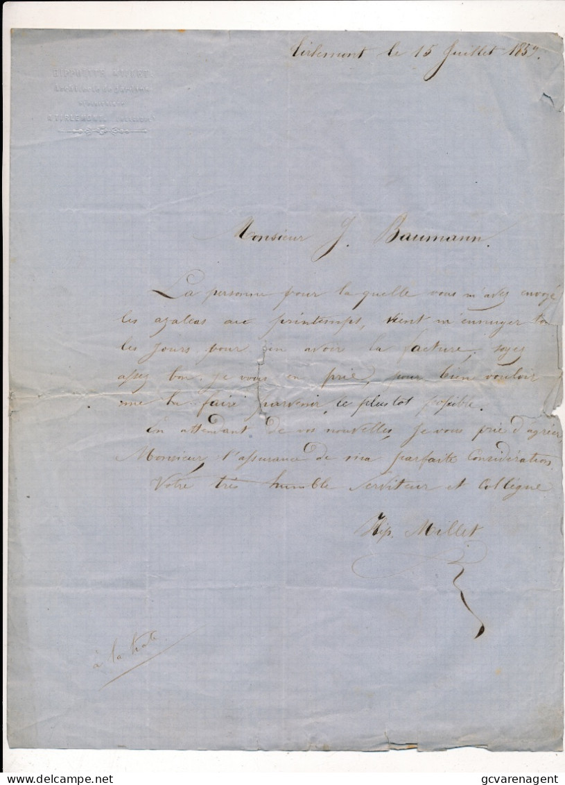 BRIEF 1859   TIRLEMONT    GAND   2 AFBEELDINGEN - 1849-1850 Medaillons (3/5)