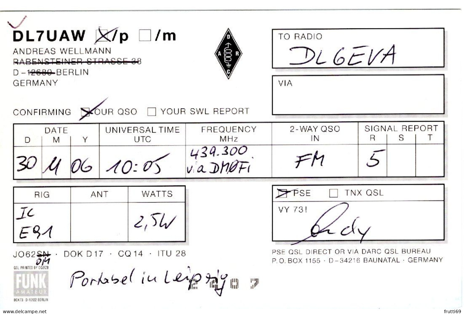 AK 208310 QSL - Germany - Berlin - Radio