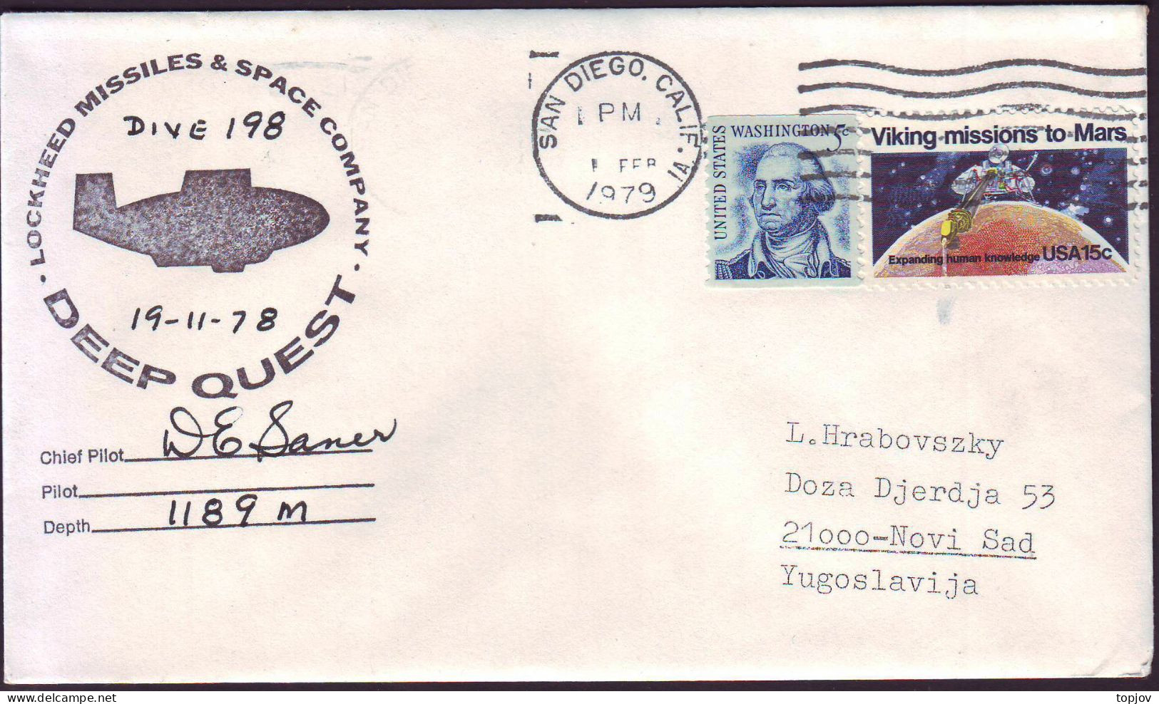 USA - DIVE  198  DEEP QUEST  SUBMARINE - 1979 - Submarinos