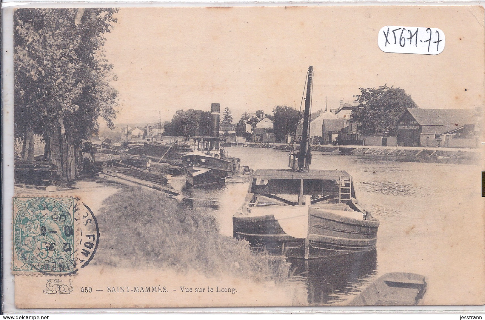 SAINT-MAMMES- VUE SUR LE LOING- LES BATEAUX A QUAI - Saint Mammes