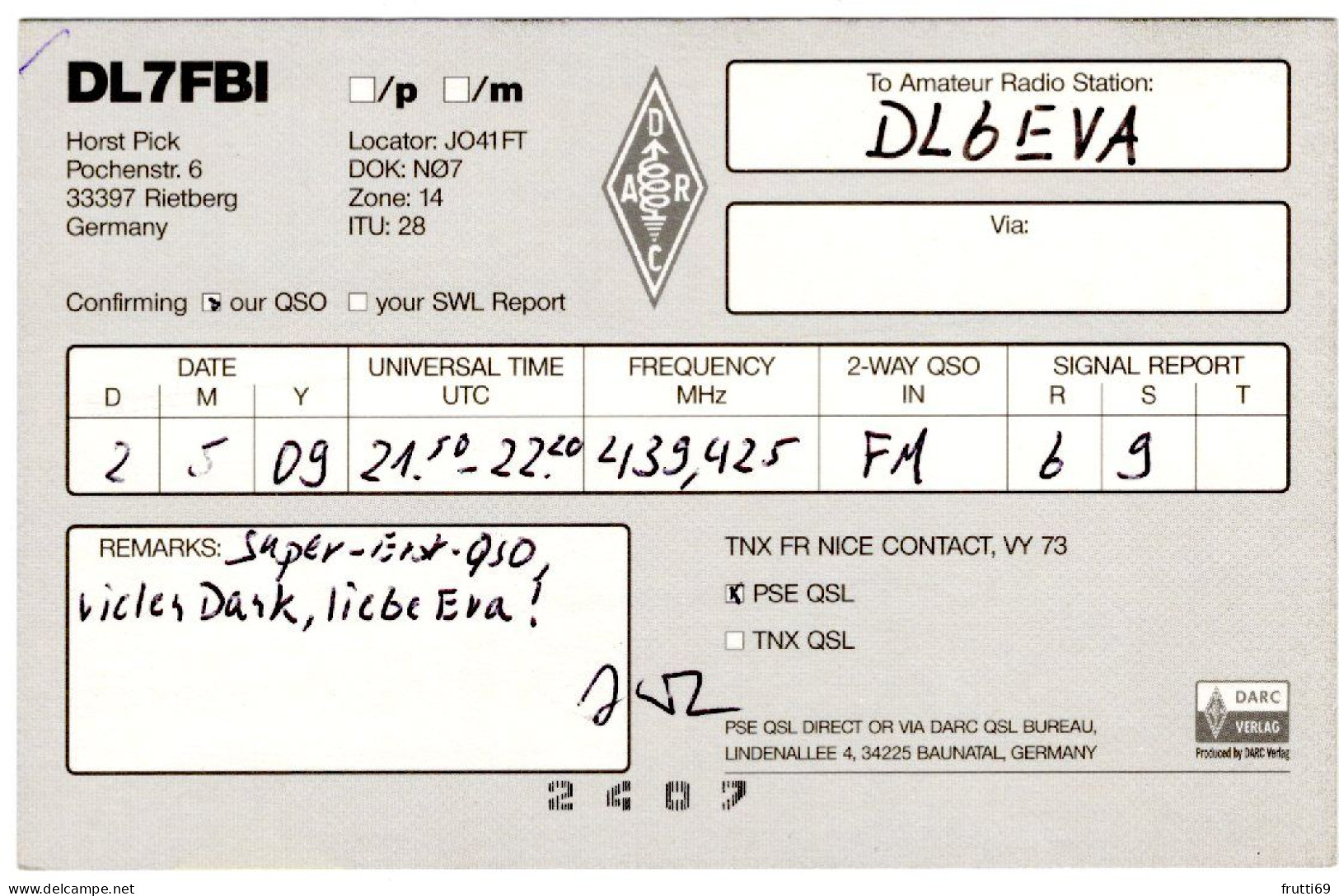 AK 208311 QSL - Germany - Rietberg - Radio