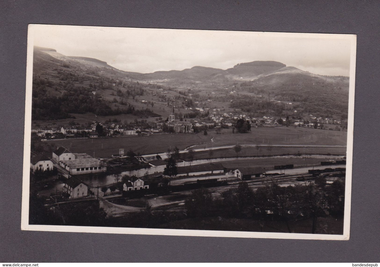 Carte Photo Saulxures Sur Moselotte Vosges Vue Generale Vue Sur Gare Chemin De Fer   58226 - Saulxures Sur Moselotte