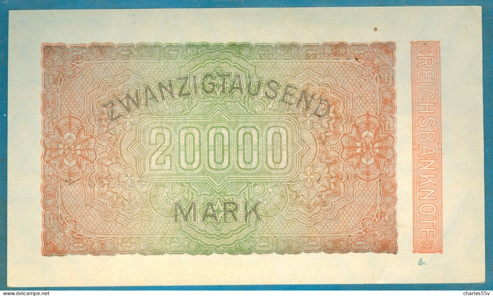 20000 Mark 20.2.1923 Serie O-MV  Wmk. "Hakensterne"   AUNC - 20.000 Mark