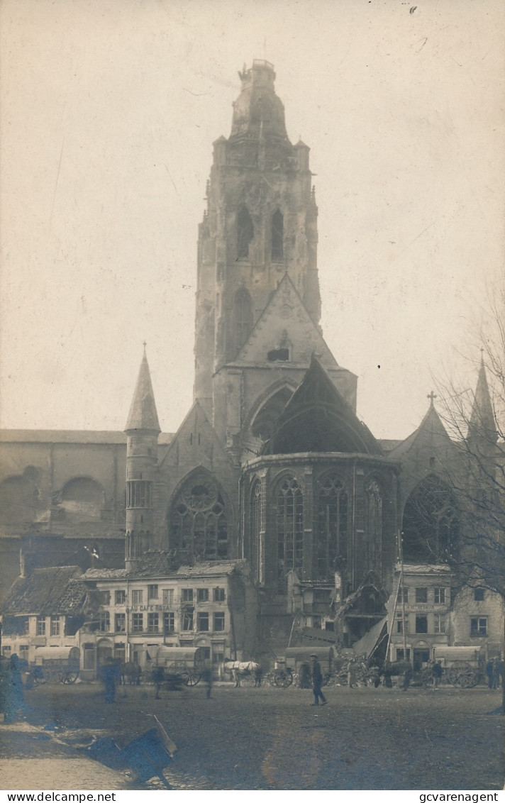 FOTOKAART  OUDENAARDE   KAPOT GESCHOTEN KERK - Oudenaarde