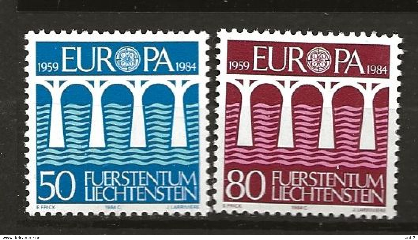 Liechtenstein 1984 Europe: 25th Anniversary Of The European Conference Of Postal And Telecommunicatio Mi 837-838 MNH(**) - Nuevos